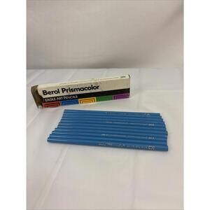 vintage eagle berol prismacolor art pencils box of 11 Blue 919